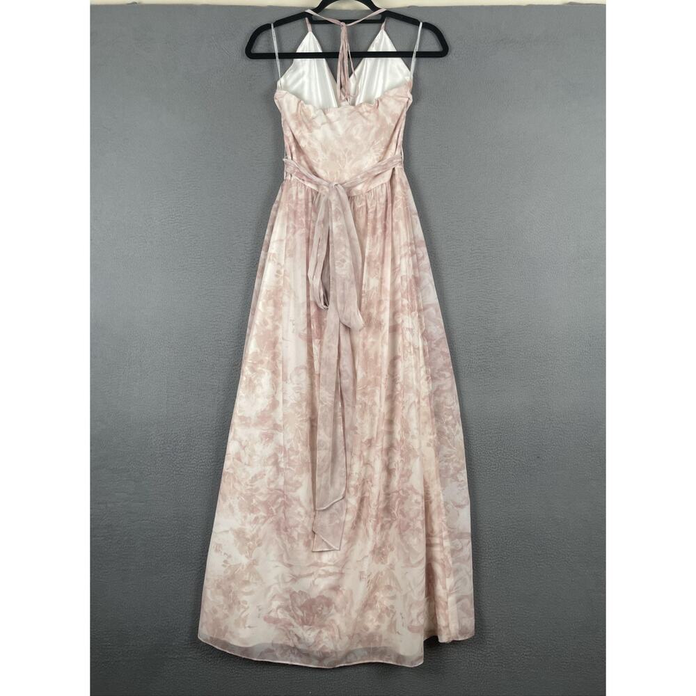 Joanna August Dress Womens S Pink Slip Dress Maxi V-Neck Strappy Lined - Picture 2 of 8